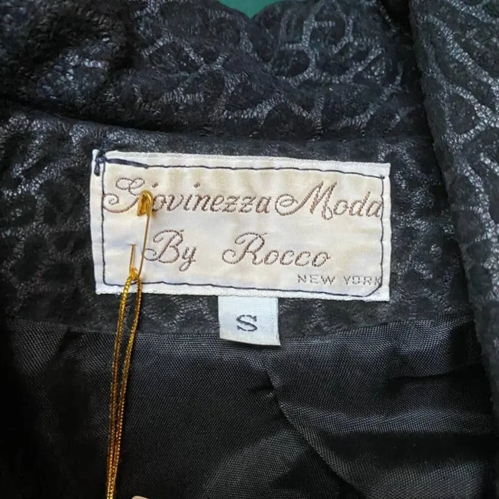 Suede Bomber Jacket Leopard Vintage 80s
